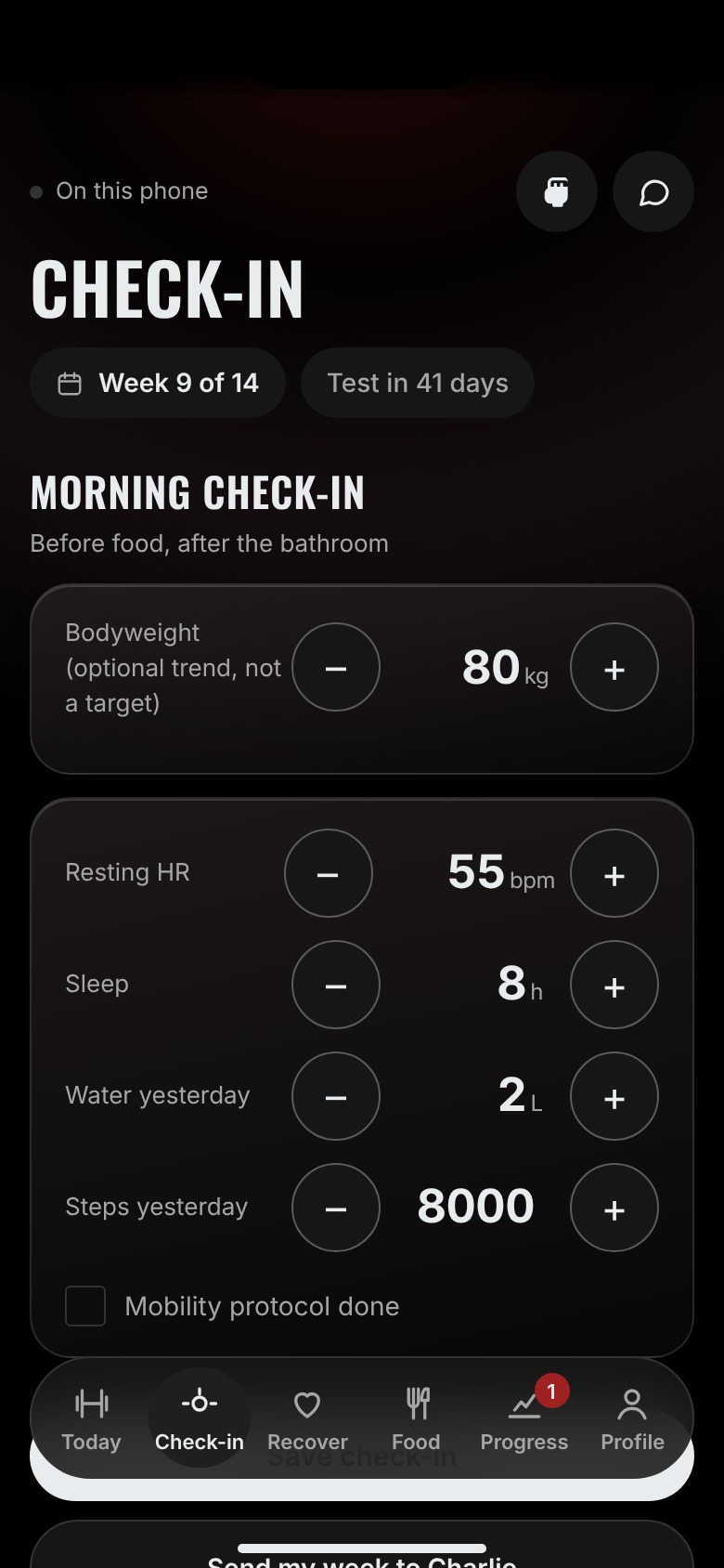 The morning check-in